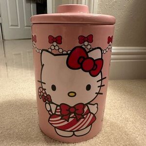 Hello Kitty Candy Cane Cookie Jar
